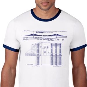 Architee Brooklyn Bridge T Shirt XL NWOT store display Cotton Blend